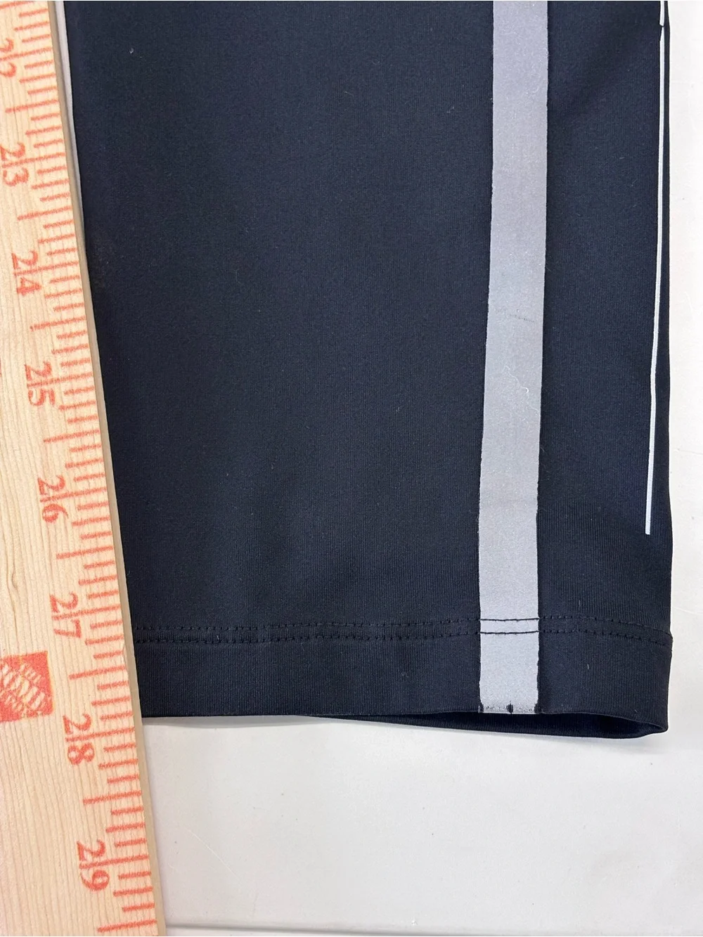 Men's Nike Running Dri-FIT Leggings Black Large Reflective Logo Drawstring Activ